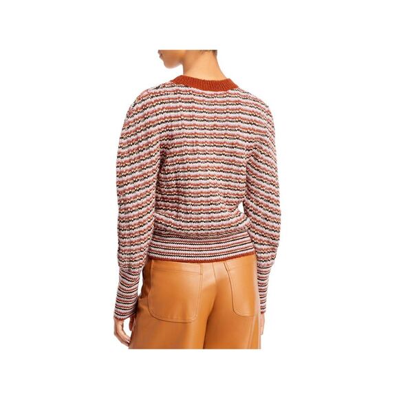 A.L.C. Womens Purple Stretch Pull On Style Long Sleeve Crew Neck Sweater S - Picture 2 of 2